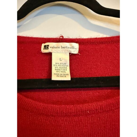 Valerie Bertinelli Red Angora Blend Sweater - Picture 3 of 4